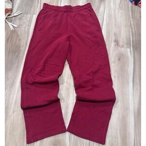 Y2K Starter Mens Sweatpants Joggers Red Size S Athletic Fit Fleece‎ Lined b1